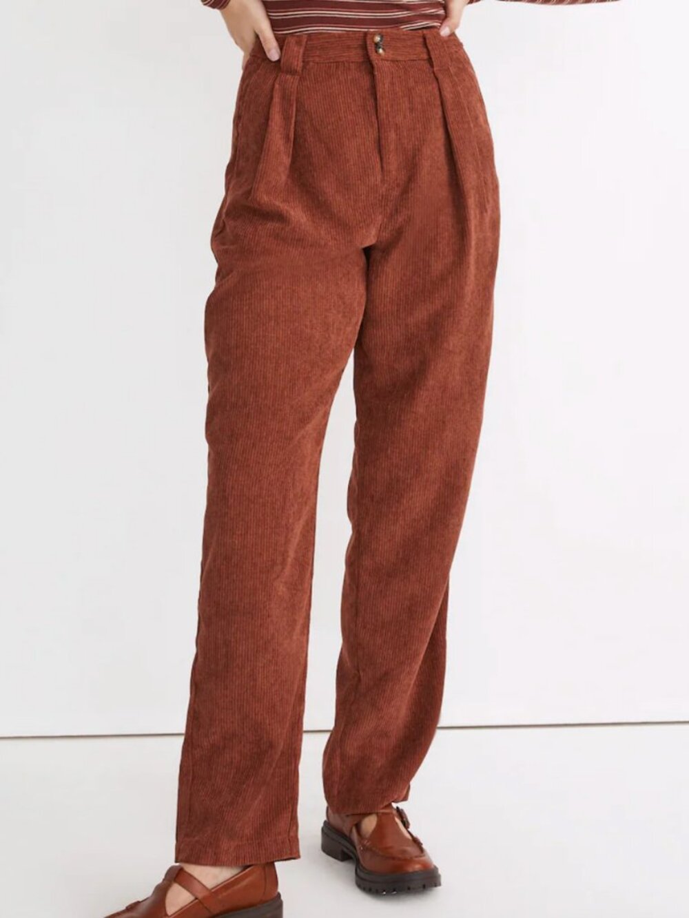 NWT Madewell Corduroy High-Rise Tapered Pants Size 6